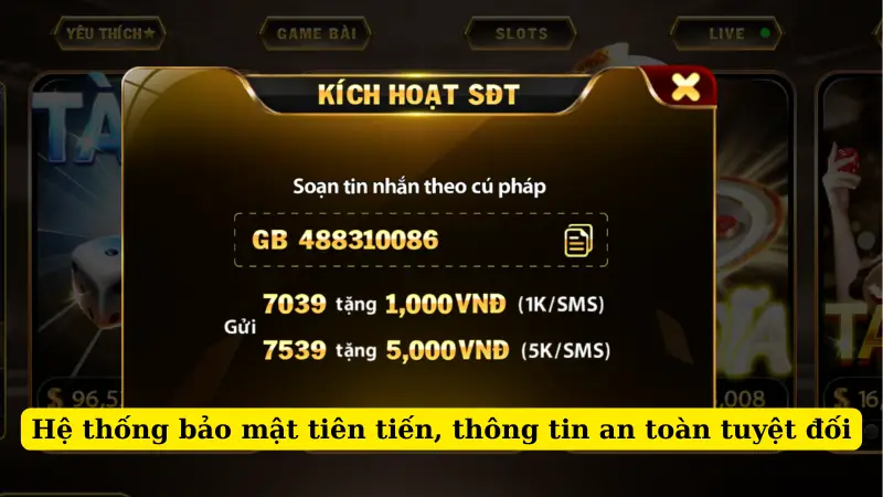 Hệ thống bảo mật tiên tiến, thông tin an toàn tuyệt đối